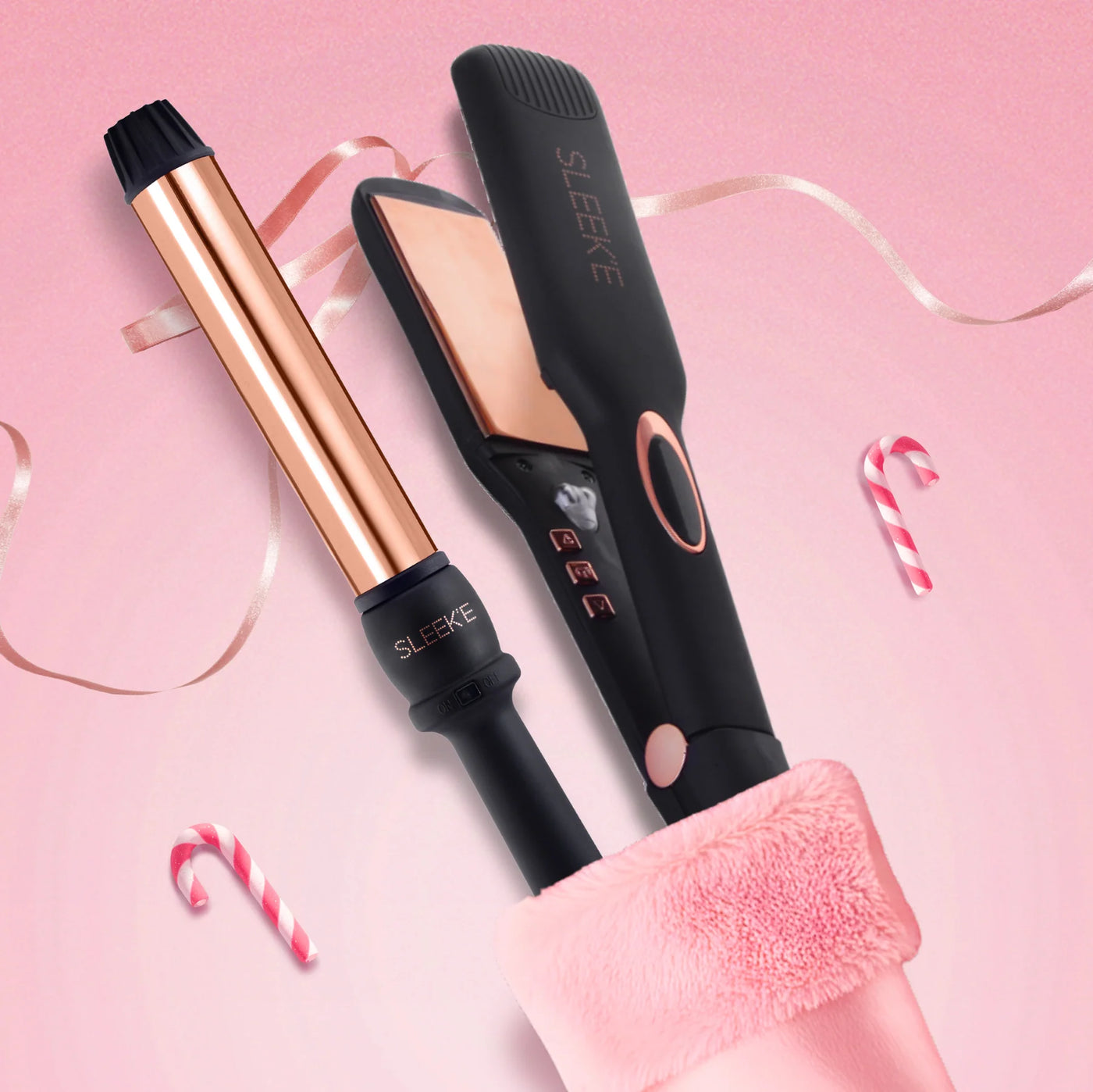 Golden Sleigh Big Waves Set – 2" Straightener + 32mm Wand